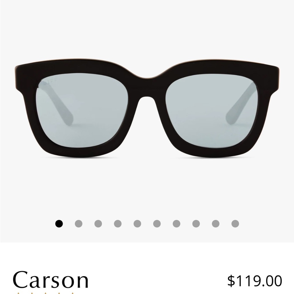 Diff Eyewear Carson Sunglasses Matte Black And Gr… - image 1